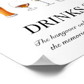 Open trouwbord 8x10 voor bar poster (Hoek)