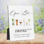 Open trouwbord Tabletop Plaque met Easel Fotoplaat