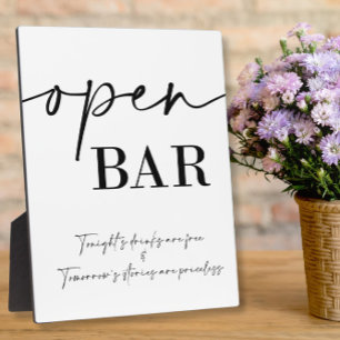 Open trouwbord Tabletop Plaque met Easel Fotoplaat
