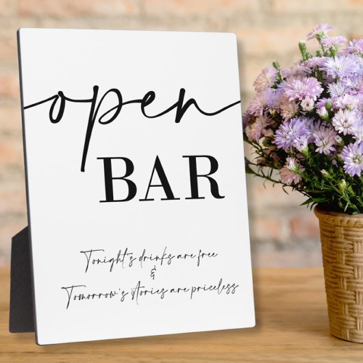 Open trouwbord Tabletop Plaque met Easel Fotoplaat