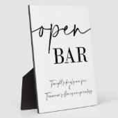 Open trouwbord Tabletop Plaque met Easel Fotoplaat (Zijkant)