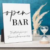 Open trouwbord Tabletop Plaque met Easel Fotoplaat (Zijkant)