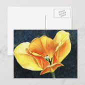 Open Tulp Art Flower Art Reproduction Briefkaart (Voorkant / Achterkant)