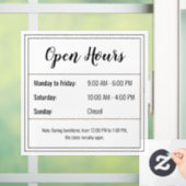 Open Uren Sticker: Plan uw schema in Raamsticker (Huis)