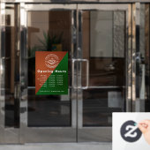 Open Uren | Zakelijk Logo Openingstijden Raamsticker (Kantoordeur)