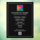 Open Uren Zakelijk Logo QR Code Telefoon Sjabloon Raamsticker (Vel 3)