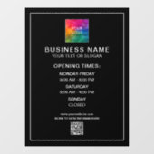 Open Uren Zakelijk Logo QR Code Telefoon Sjabloon Raamsticker (Vel)