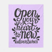 Open uw hart voor nieuwe avonturen fleece deken (Voorkant)