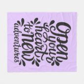 Open uw hart voor nieuwe avonturen fleece deken (Voorkant (Horizontaal))