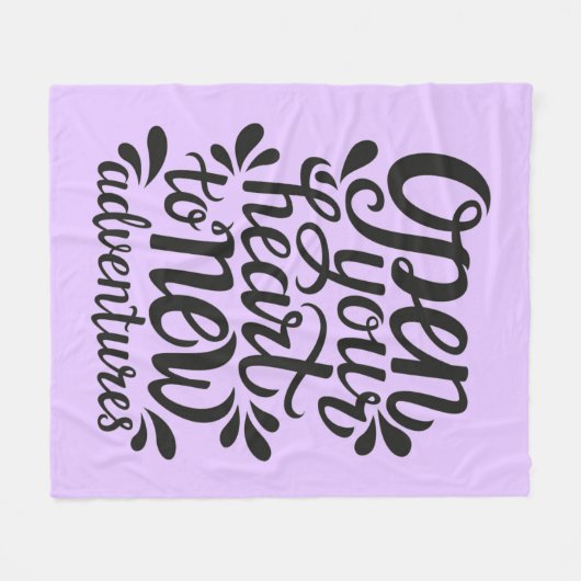 Open uw hart voor nieuwe avonturen fleece deken (Voorkant (Horizontaal))