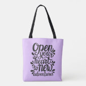 Open uw hart voor nieuwe avonturen tote bag (Achterkant)