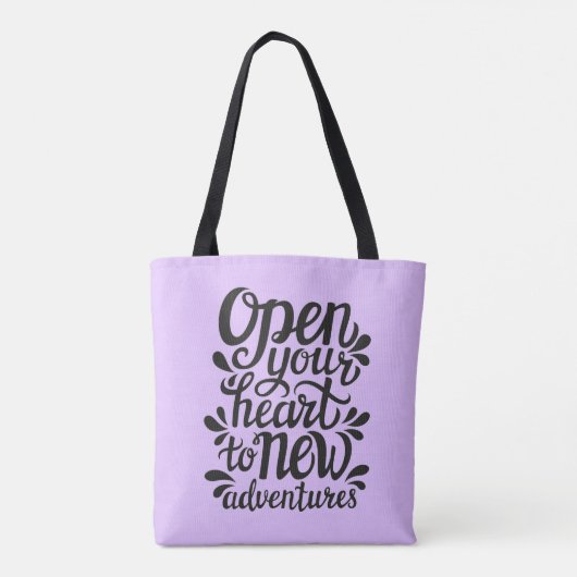Open uw hart voor nieuwe avonturen tote bag (Achterkant)