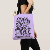 Open uw hart voor nieuwe avonturen tote bag (Dichtbij)