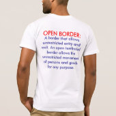 OPEN UW HUIS VÓÓR DE GRENZEN T-SHIRT (Achterkant)