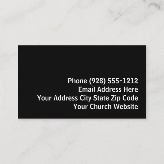 Open veld rustieke zonsopgang kerk pastor visitekaartje (Achterkant)