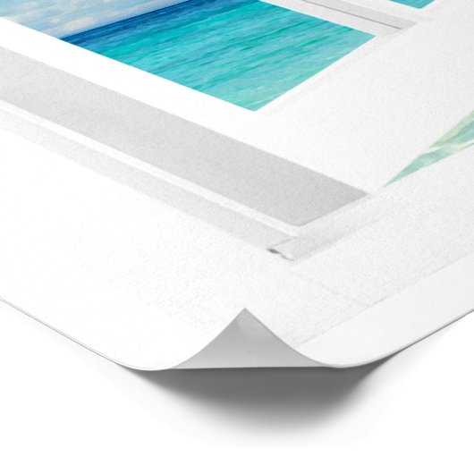 Open Venster bij de Beach Poster (Hoek)