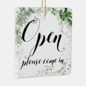 Open Venster  groen winkelvenster gesloten detailh Keramisch Ornament (Rechts)