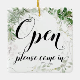 Open Venster  groen winkelvenster gesloten detailh Keramisch Ornament