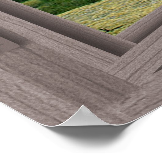 Open Venster naar maan over Poster van Meadows van (Hoek)