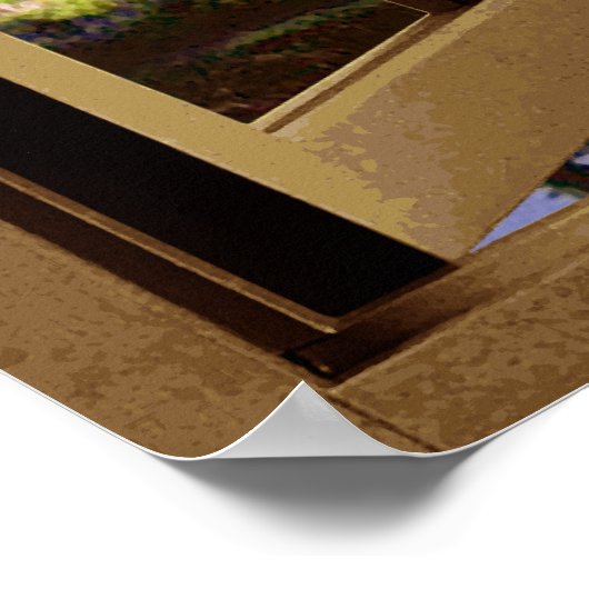 Open Venster op Mt. Rainier Poster (Hoek)