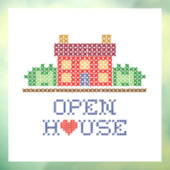 Open venster vastklampen raamsticker (Vel 3)