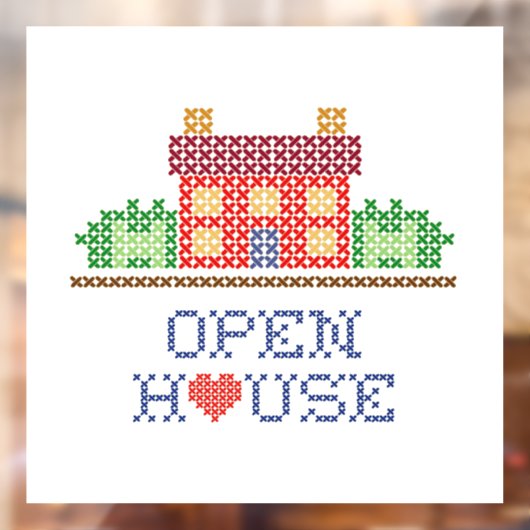 Open venster vastklampen raamsticker (Vel 2)