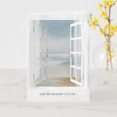 open venster voor waterverf oceaanuitzicht kaart (Gele Bloem)