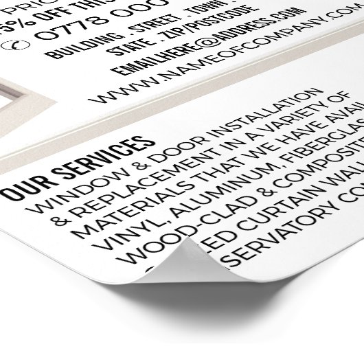 Open-vensterontwerp, Venster- en Deur Fitter-bedri Poster (Hoek)