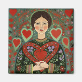 Open Verwarmde Folk Magneet (Voorkant)