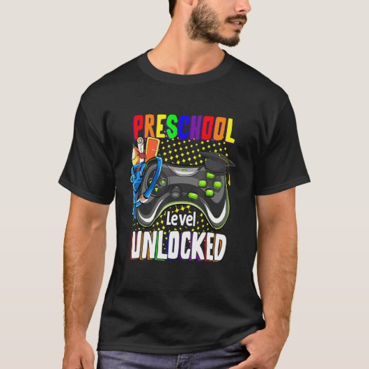 Open Video Game op voorschoolniveau Terug naar sch T-shirt (Voorkant)