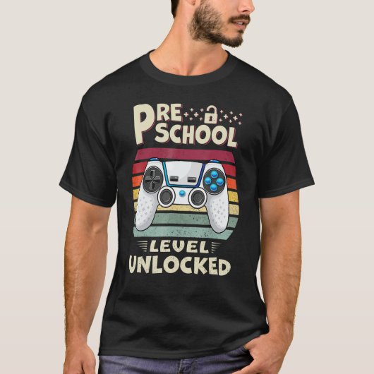 Open Video Game op voorschoolniveau Terug naar sch T-shirt (Voorkant)