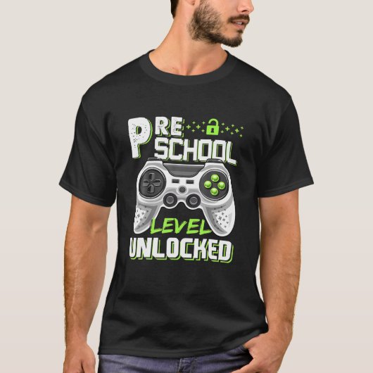 Open Video Game op voorschoolniveau Terug naar sch T-shirt (Voorkant)