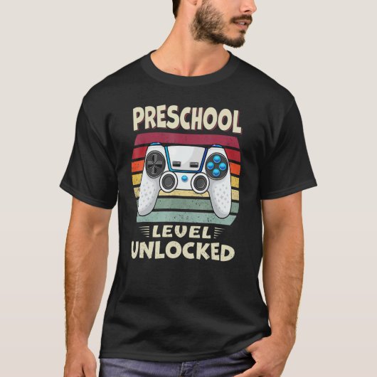 Open Video Game op voorschoolniveau Terug naar sch T-shirt (Voorkant)
