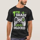 Open videogame op 7e-klasseniveau Terug naar schoo T-shirt (Voorkant)