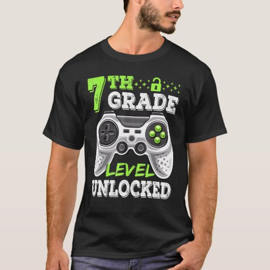 Open videogame op 7e-klasseniveau Terug naar schoo T-shirt (Voorkant)