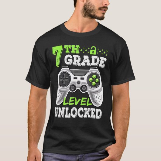 Open videogame op 7e-klasseniveau Terug naar schoo T-shirt (Voorkant)