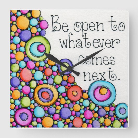 Open Vierkante Klok (Voorkant)