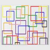 Open vierkantjes cadeaupapier (Vlak)