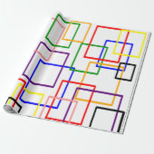 Open vierkantjes cadeaupapier (Uitgerold)