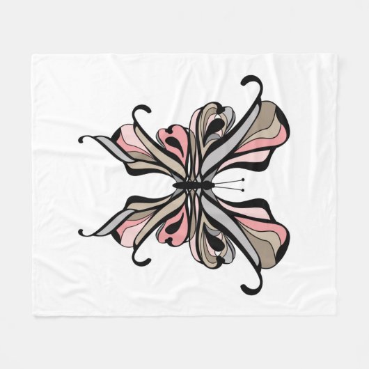 Open vlinder fleece deken (Voorkant (Horizontaal))