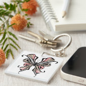 Open vlinder sleutelhanger (Voorkant Rechts)