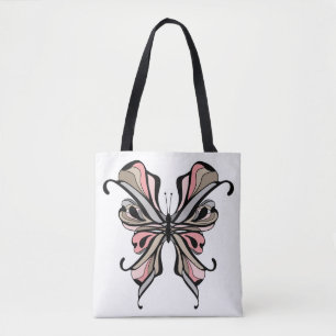 Open vlinder tote bag