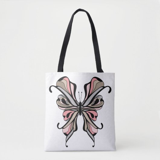 Open vlinder tote bag (Voorkant)