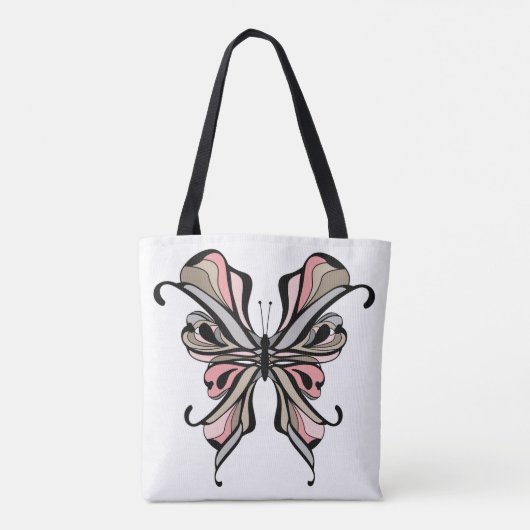 Open vlinder tote bag (Achterkant)