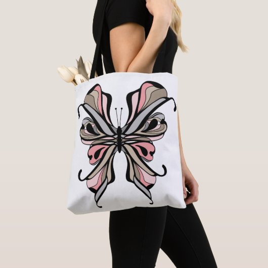 Open vlinder tote bag (Dichtbij)