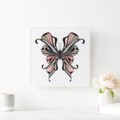 Open vlinder vierkante klok (Huis)