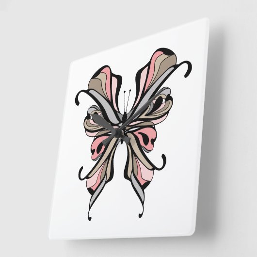 Open vlinder vierkante klok (Hoek)