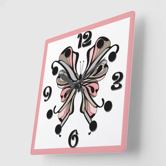 Open vlinder vierkante klok (Hoek)