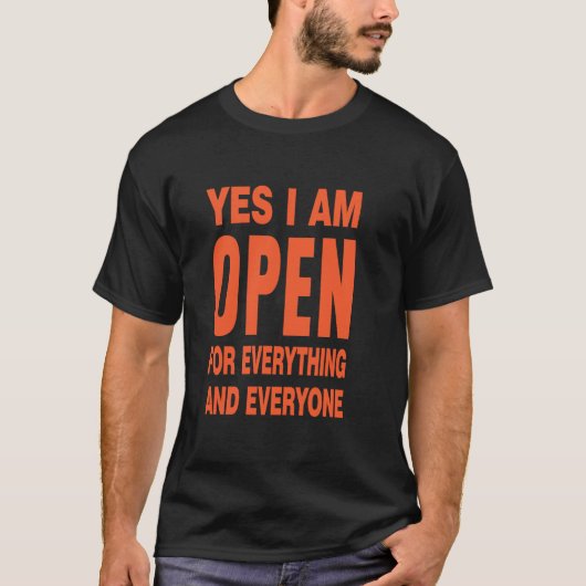 Open voor alles en iedereen t-shirt cadeau (Voorkant)