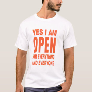 Open voor alles en iedereen t-shirt cadeau